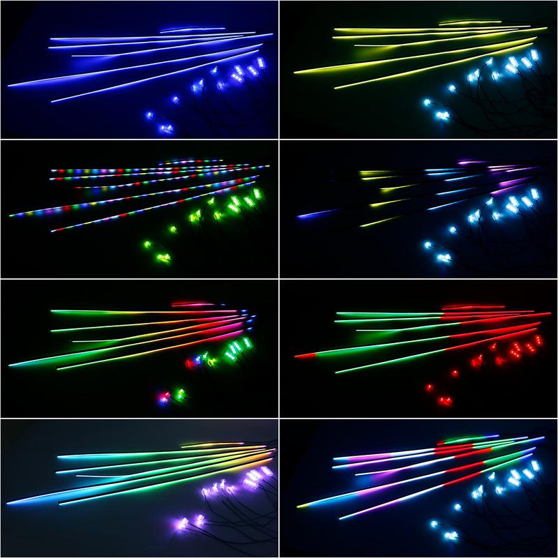 6/10/14/18 In 1 64 Color RGB Symphony Car Ambient Lights Interior Acrylic LED Strip Light Decoration Atmosphere Lamp APP Control