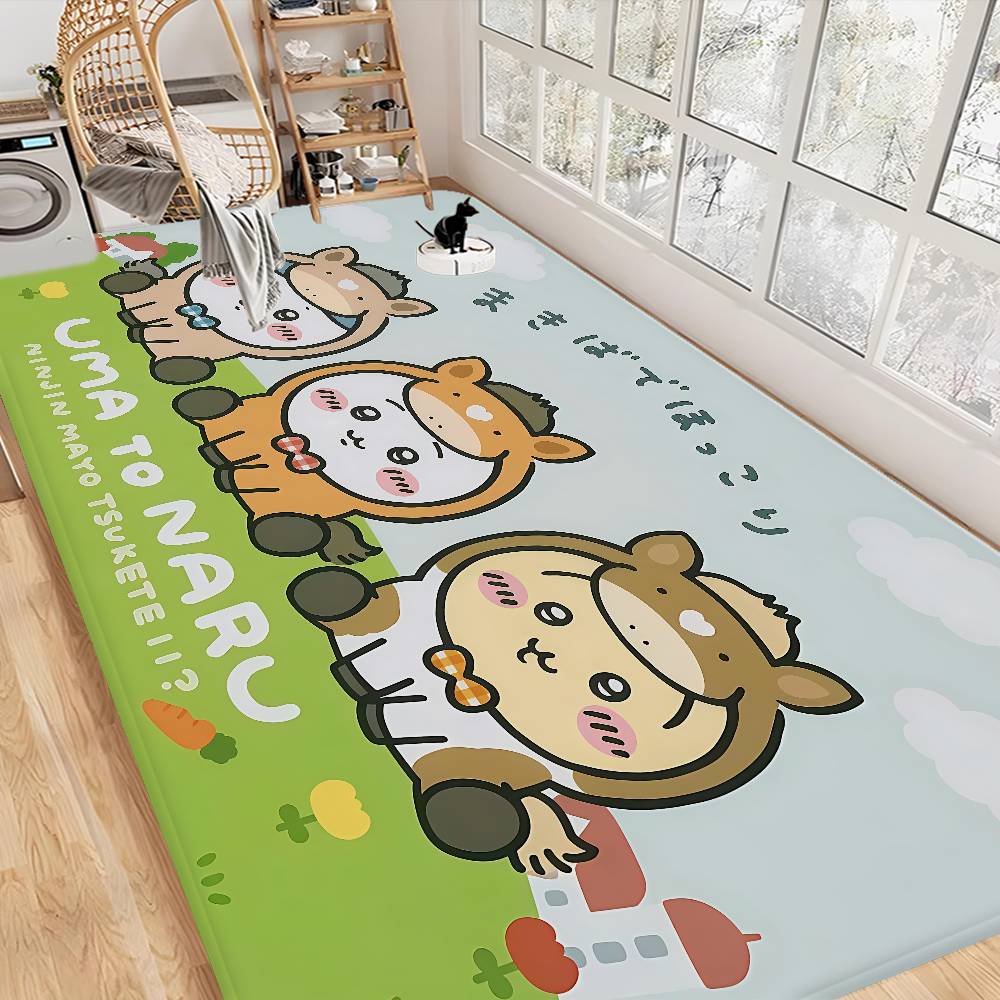 Cute H-Hachi-wares Floor Mat INS Style Soft Bedroom Floor House Laundry Room Mat Anti-skid Household Carpets