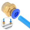PC6-02 Brass Pneumatic Push To Quick Connect Fitting For 6 Mm OD PE / PA / PU Tube with BSPT 1/4 Inch Male Thread, Straight Push In Connect Fitting