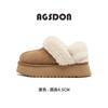 Augustine Low-top Snow Boots for Women 2025 New Winter Thick-soled Plush Thickened Home Two Wear Fluffy Slippers