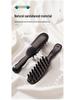 Curved Handle Ox Horn & Sandalwood Massage Comb with Pin Teeth for Men and Women