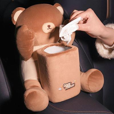 Creative Car Tissue Box Napkin Paper Organizer Trash Bin Multifunctional Bag 2 In 1 Garbage