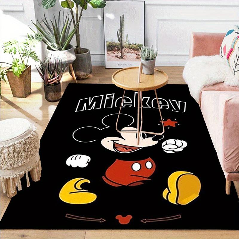 1pc Mickey Pattern Area Rug Soft Flannel Floor Mat for Living Room,Office,Bedroom and Carpet