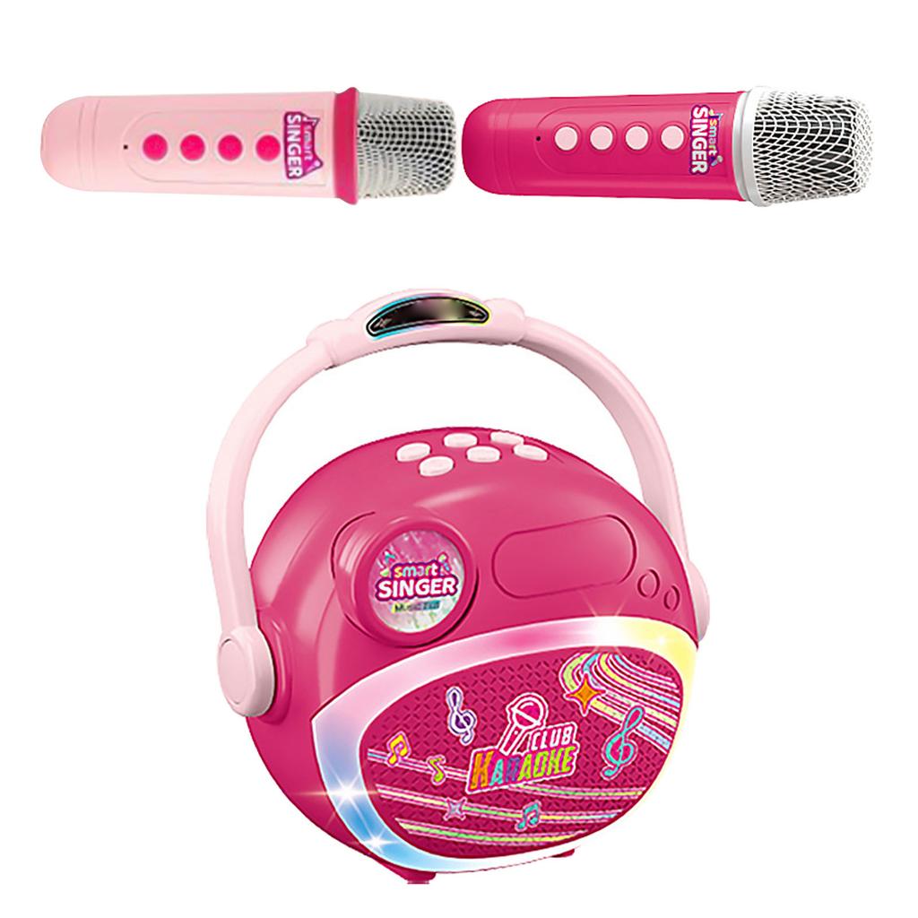 Karaoke-Maschine mit 2 drahtlosen Mikrofonen Mikrofon und Lautsprecher KTV-Set Wiederaufladbares Handmikrofon Tragbares Karaoke-System für Heimparty Outdoor