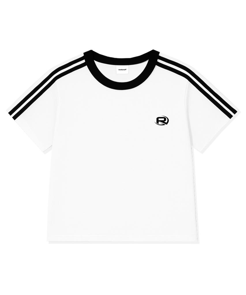 RANDOMOFF Rof Essential Sporty Track Crop T-Shirt (4Color)