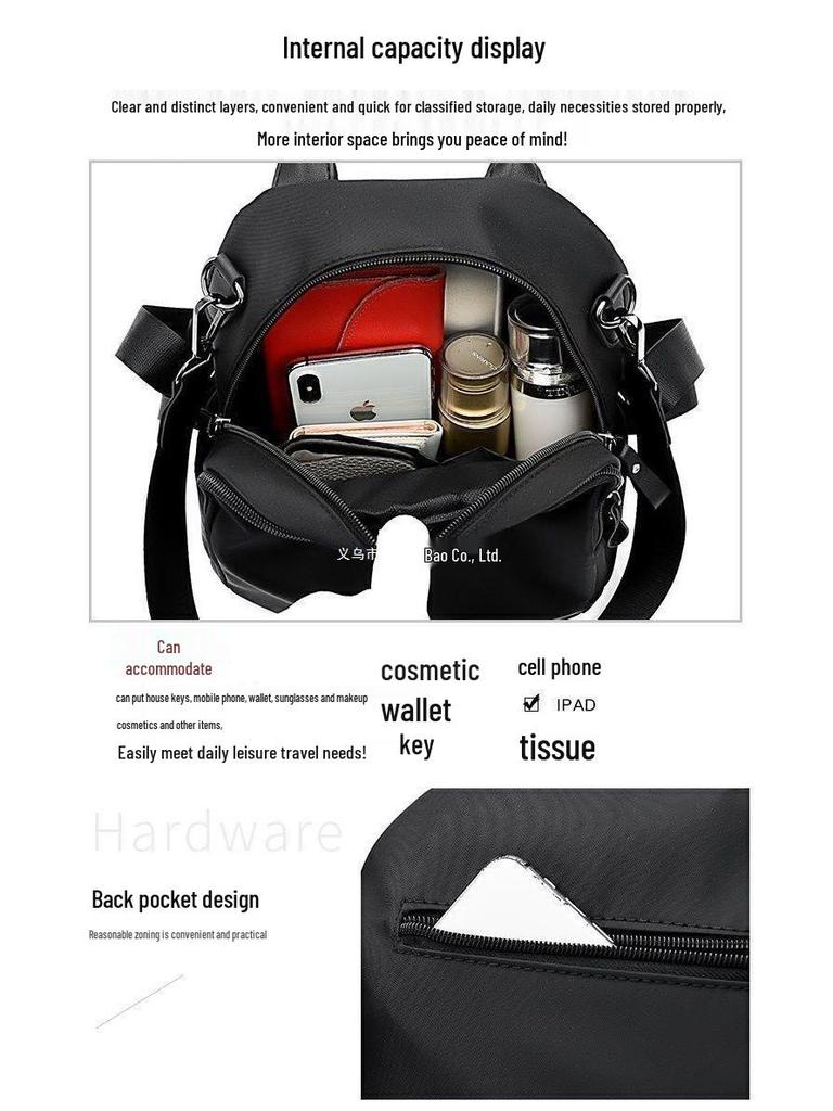 2025 Verschleißfester Mini-Oxford-Rucksack für Damen im koreanischen Stil: Große Kapazität, leicht für Reisen & Pendeln