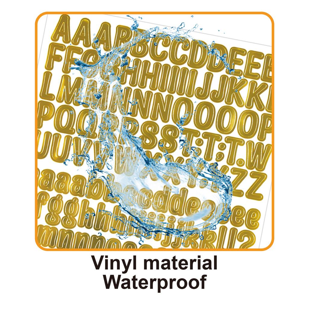 0.5-inch English Letter Sticker Gold and Silver Hand Account Gu Card Small Objects Decorative Small Size Alphanumeric Sticker