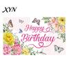 Bright Color Birthday Banner Happy Backdrop, Party Photo Background Cloth for Celebration, Reusable Bunting Flag Decor Kids Women, Supplies