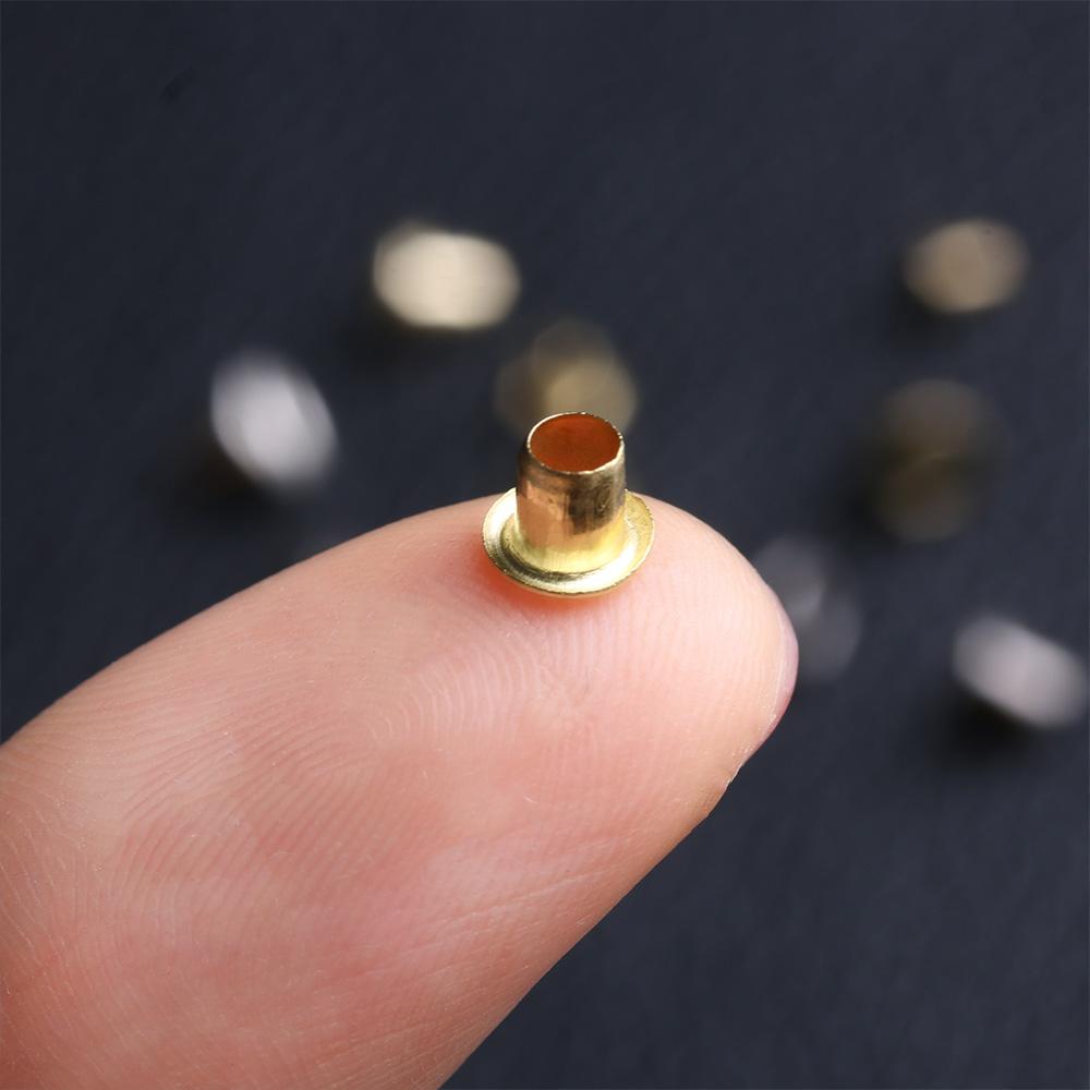 50pcs Mini Eyelet Buttons Metal Buckle Snap Buttons DIY Doll Belt Buckles Bag Shoes Clothes Sewing Accessory 1.5/2.0/2.5MM