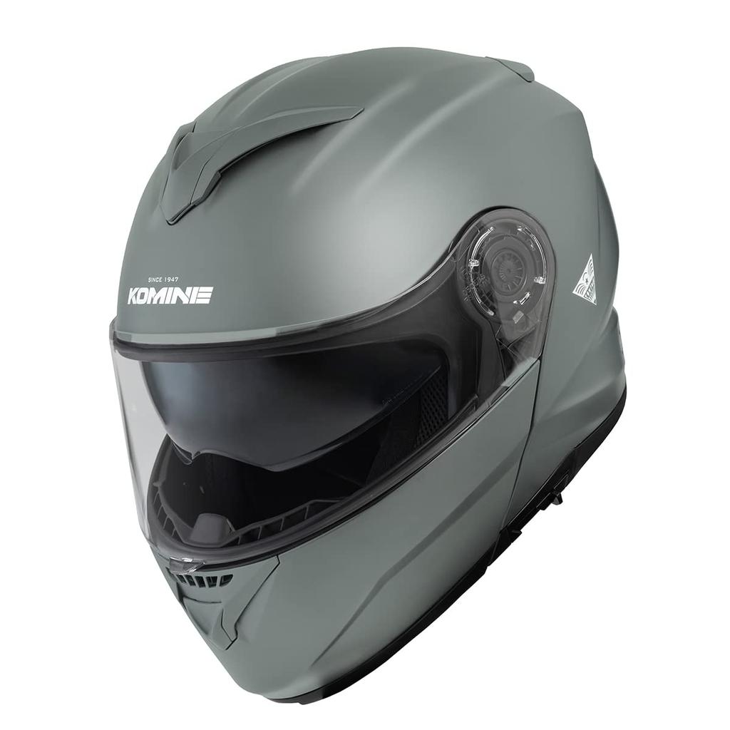 KOMINE FL System Helmet for Basalt M HK-171 Motorcycles, Grey,