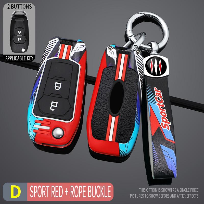 Zinc Alloy Silicone Car Key Case Cover Holder Fob Protector Shell For Ford Figo Mondeo 5 Ecosport Puma Fiesta Mk8 Everest Ranger