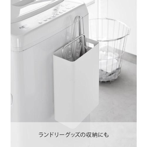 Yamazaki Magnetic Trash Can, 7L, White, W22 X D13.2 X H30cm, Tower-Shaped Floating Trash Can for Smooth Floor Cleaning, Product Number: 1632
