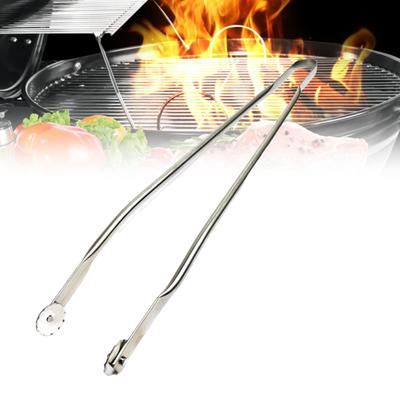 Steel Sausage Turning Grill Tongs for Bacon Steak Meat Vegetables Long Handle BBQ Grill Flipping