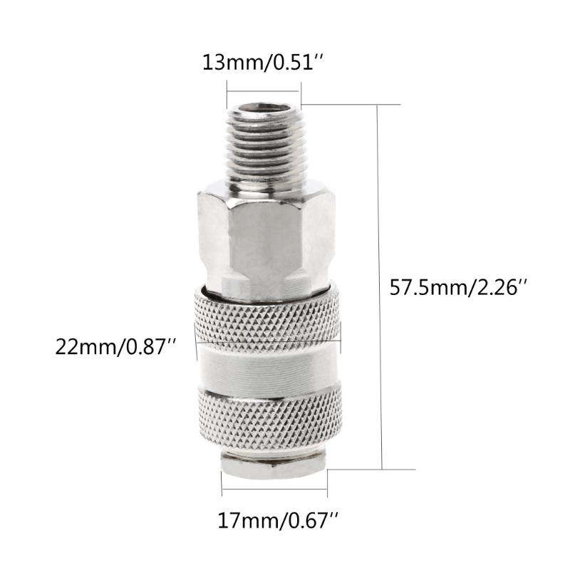 Reliable Air Line Couplings Metal 1/4Inch Male fast release Female Fitting for All Your Air Power Needs