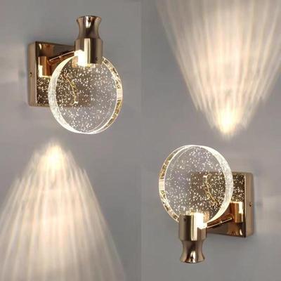 Light Luxury Crystal Wall Lamp LED Nordic Minimalist Living Room Background Wall Bedroom Bedside Aisle Wall Lamp