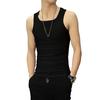 Men Summer Vest Sleeveless Pure Color O Neck Slim Fit Elastic Pullover Soft Breathable Gym Exercise Sports Tank Top