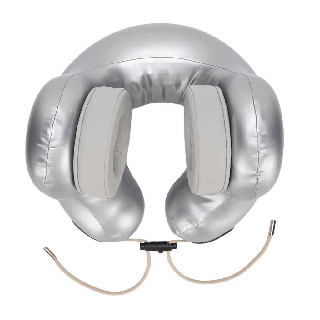 Travel Neck Pillow with Bluetooth 5.2 Headset U Shape Music Pillow with 2 Level Heating Detachable Magnetic Ear