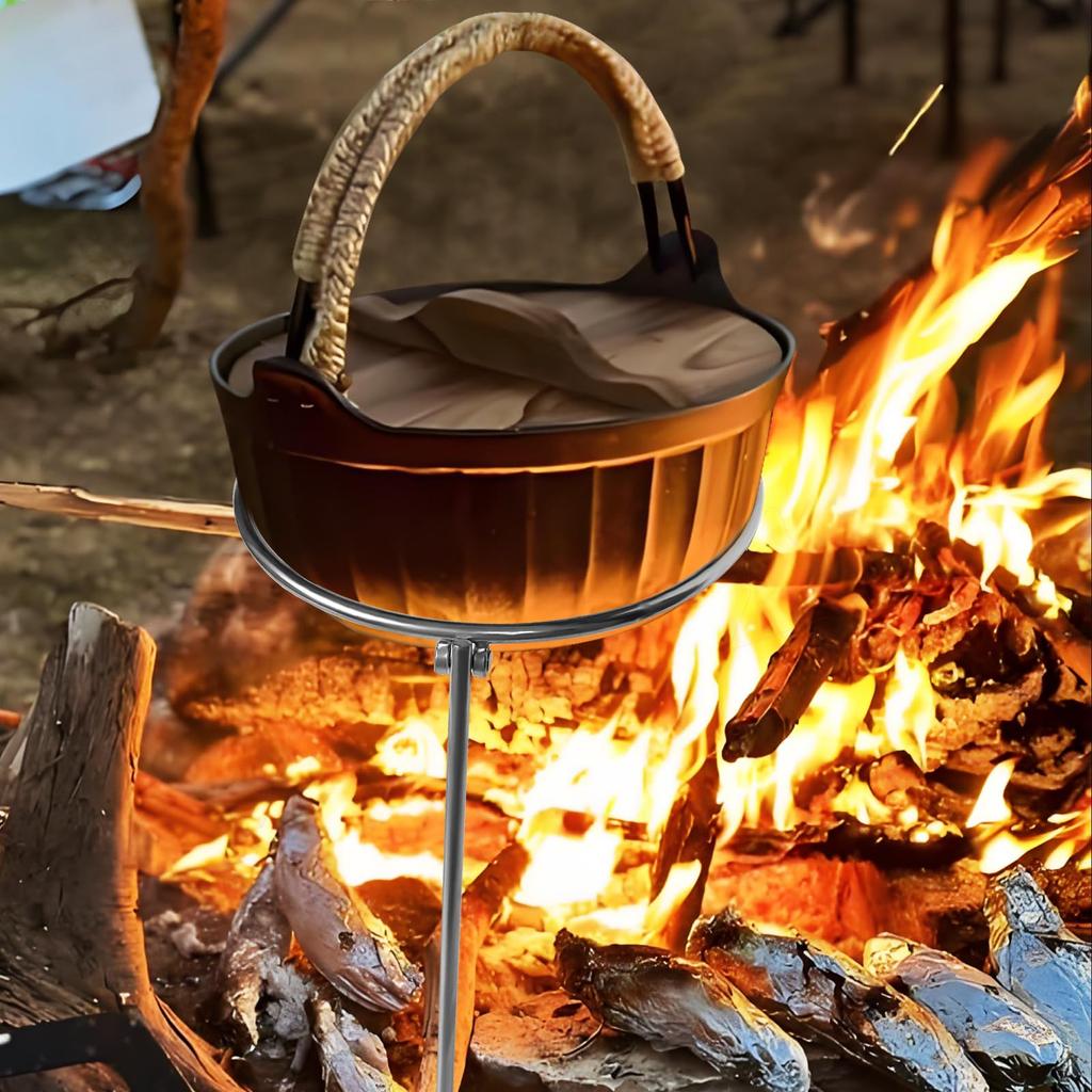 Outdoor Bonfire Bonfire Stand Detachable Pot Rack Fire Pit Pot