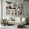 Onepunch Man Wall Tapestry Aesthetic Wall Hanging Printed Fabric Blanket Decorative Tapestries For Bedroom Living Room Home Decor
