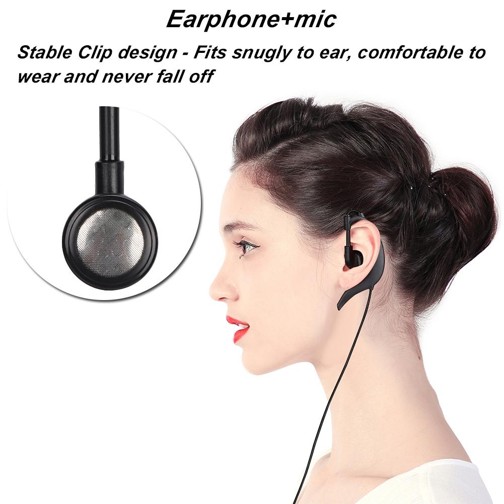 2 way GeneraL purpose Radio Universal K Type Headphone In ear Mic Walkie Talkie Earphone