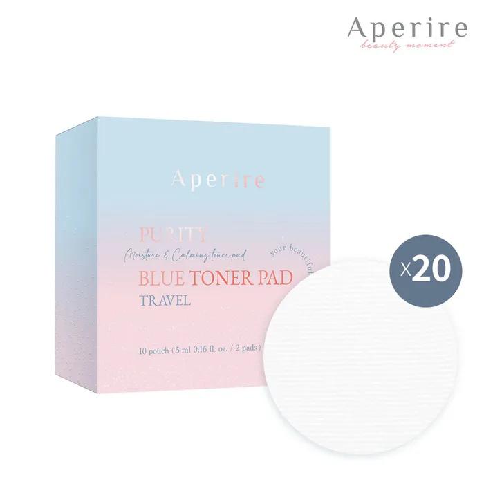[Travel/Soothing Pad] Pure Blue Toner Pad Travel 20 Sheets (10 Sheets X 2ea)