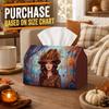 1pc Fantasy Autumn Tissue Box - Woman Forest Leaf Hat Napkin Storage Box, Suitable for Rolls/facial Tissues/single Sheets,Two Sizes Available for Fall
