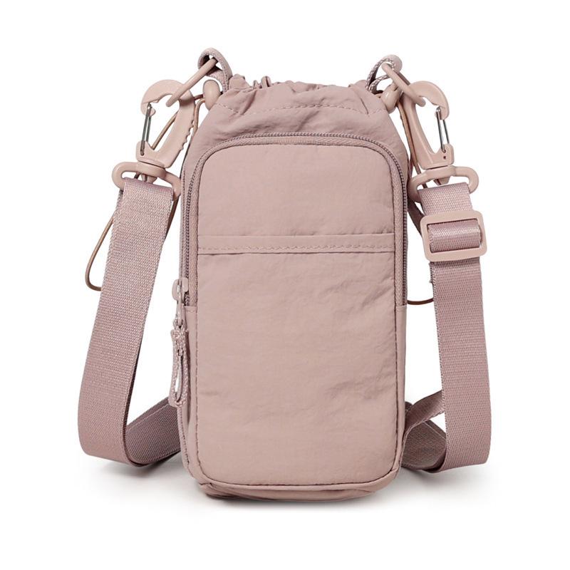 Unisex Crossbody Water Bottle & Phone Bag - Casual Outdoor Storage Bag with Front Pocket