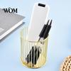 Nordic Style Pen Holder Metal Holder, Desk Organizer for Makeup Brushes, Open Frame Stand Anti-Rust Multifunctional Storage Basket Pencils Office