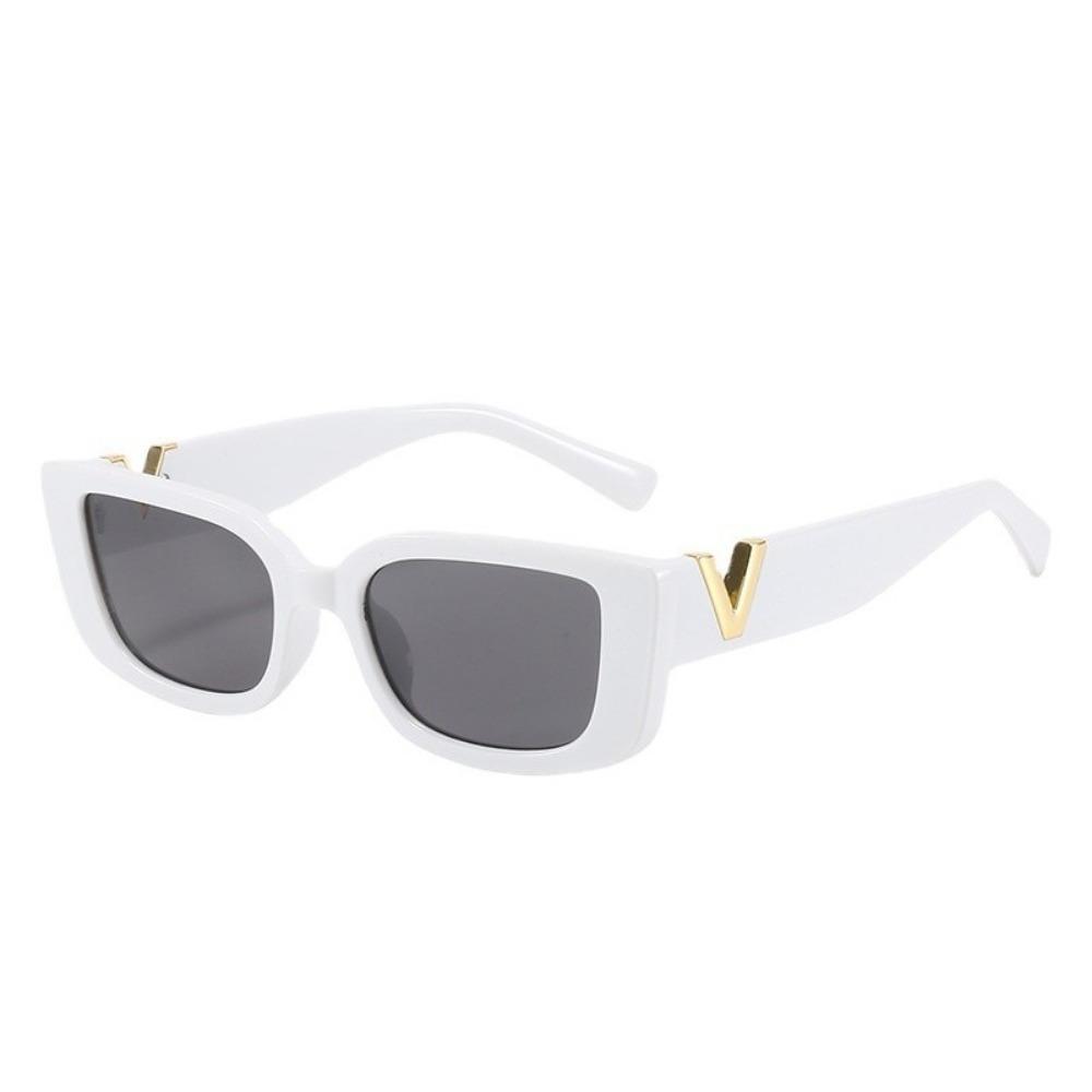 Unisex Square Sun Glasses with V-shaped Foots Fashion Outdoor Sunshade for Women Men
