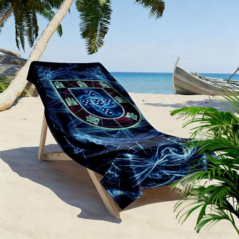 Telo mare Emblema del Patrimonio Portoghese Campeggio all'aperto Portatile per viaggi Asciugamano per piscina all'aperto Asciugamano da bagno assorbente telo mare da nuoto