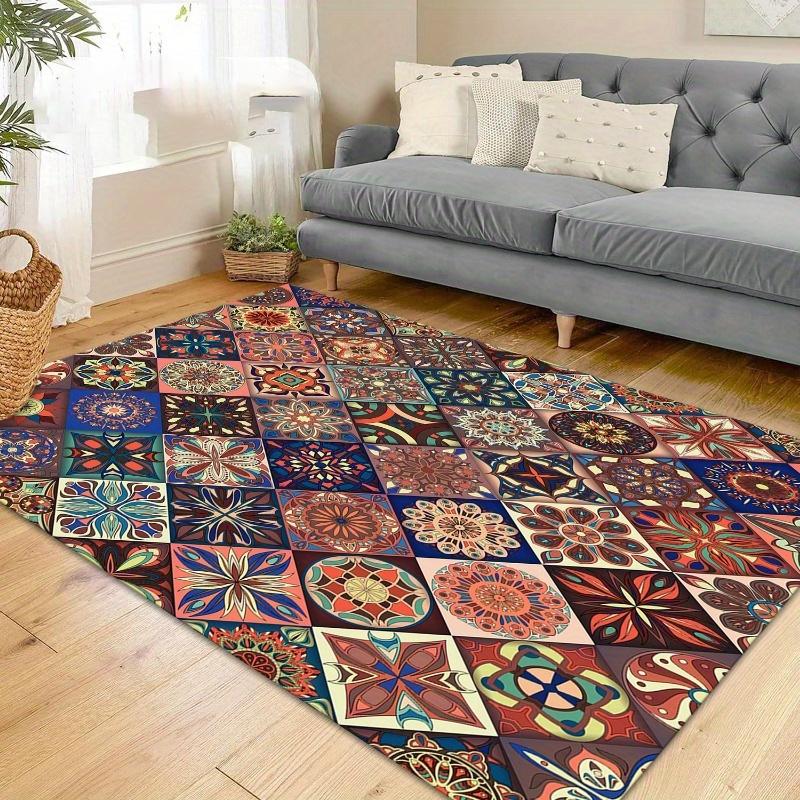 Luxury Persian-Inspired Carpet Backing Comfortable Versatile for Living Room Bedroom Outdoor Cafes More Mat Corridor Door Rug