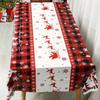 Christmas Plastic Tablecloth Plaid Xmas Tree Elk Table Cover Christmas Decorations for Home 2026 Navidad Noel Gifts Table Decor