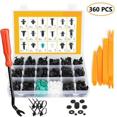Universal 360Pcs+tool Set Mixed Auto Fastener Clips Retainer Rivet Car Bumper Door Panel Fender