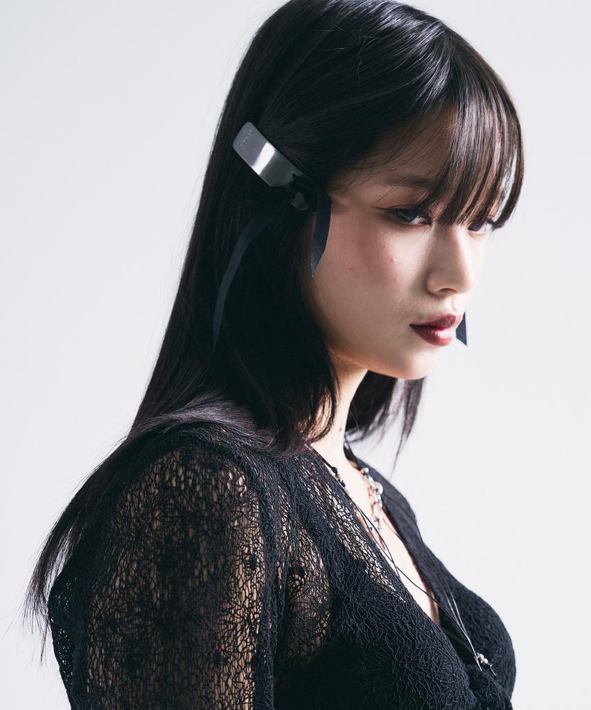 Sentiments No.441 [Black] Ribbon Kont Xs Hair Pin