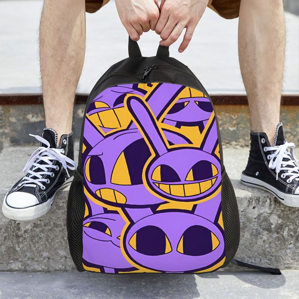 Jax Cartoon Digitals Circus Thermal Backpack  Men Polyester Travel Backpacks Large Kawaii High School Bags Rucksack