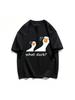 Summer University Style Duck Short Sleeve Korean Style T-Shirt Fashionable Casual Female Cartoon Print Street  Clothing