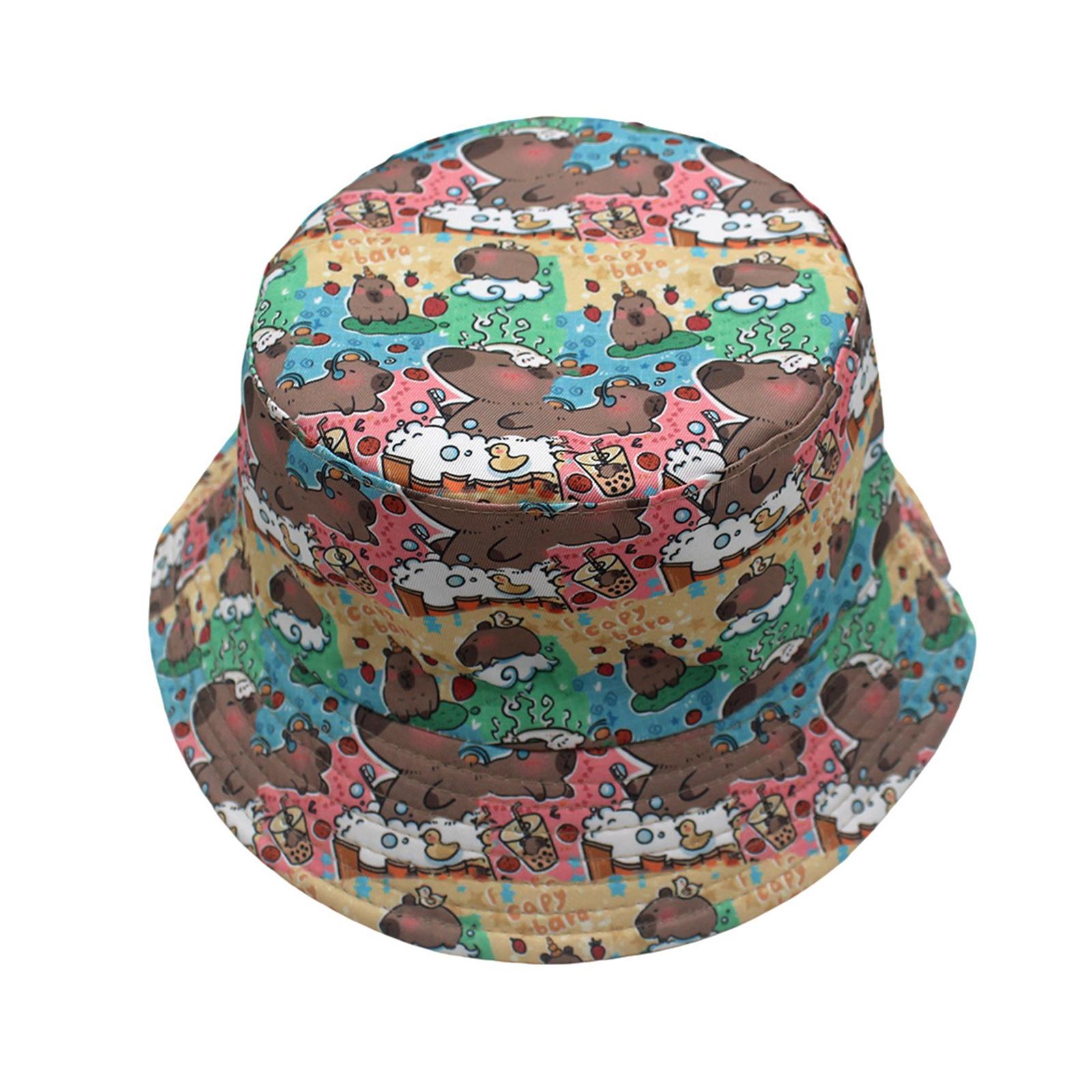 Adjustable Capybara Hat Music Festival Hat Fashionable Wildlife Sunshade Hat Suitable for Various Head Size