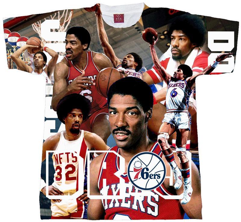 DR J T-SHIRT. COLLAGE 2022 SUBLIMATION TEE JULIUS ERVING BASKETBALL TEE SHIRT Unisex T-Shirt XXXL
