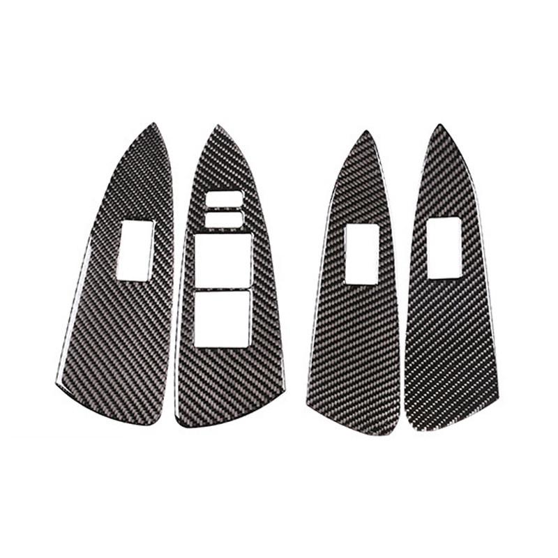 For Toyota Rav4 RAV 4 2006 2007 2008 2009 2010 2011 2012 Car Carbon Fiber Door Window Lift Switch Frame Cover Trim