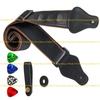 A1A2 Antislip Guitar Strap Comfortable Shoulder Strap Professional Guitar Strap for Includes Picks and Strap Button