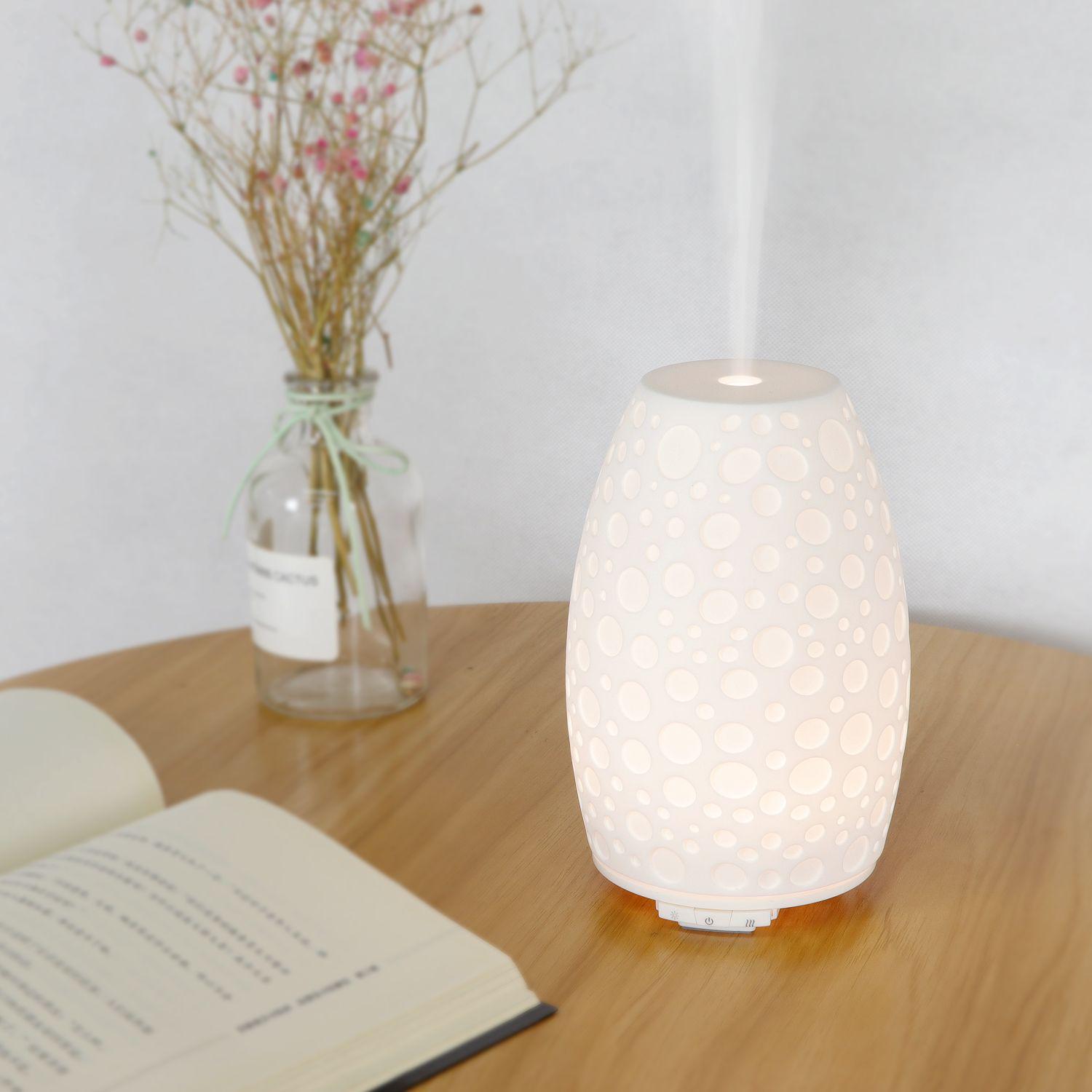 

130 мл Теплый белый Аромадиффузор для эфирных масел и Ночник Увлажнитель USB