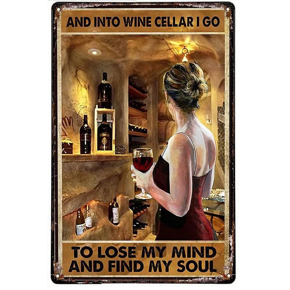 Vintage Pinup Weinmädchen Metallblechschilder Cocktail Martini Fireball Bier Wanddeko für Hausbars Garage Café Clubs Man Cave Pubs