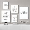 Good Vibes Prints Pósters de Citas Inspiradoras Get Naked Minimalista Pintura sobre Lienzo Nacido para Brillar Arte de Pared Moderno Decoración para Salón