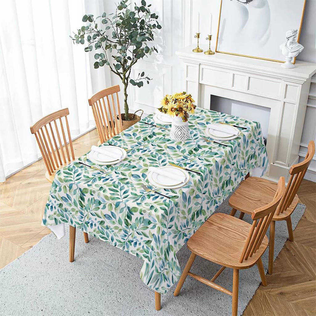 Table Cloth Floral Leaves Palm Leaves Printing Rectangular Tablecloths For Table Party Decoration Dining Tablescover Manteles