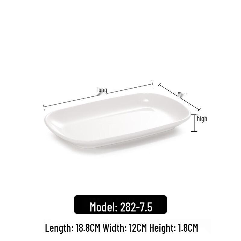 YiPan Melamine Rectangular 3-Section Deep Dinner Plate