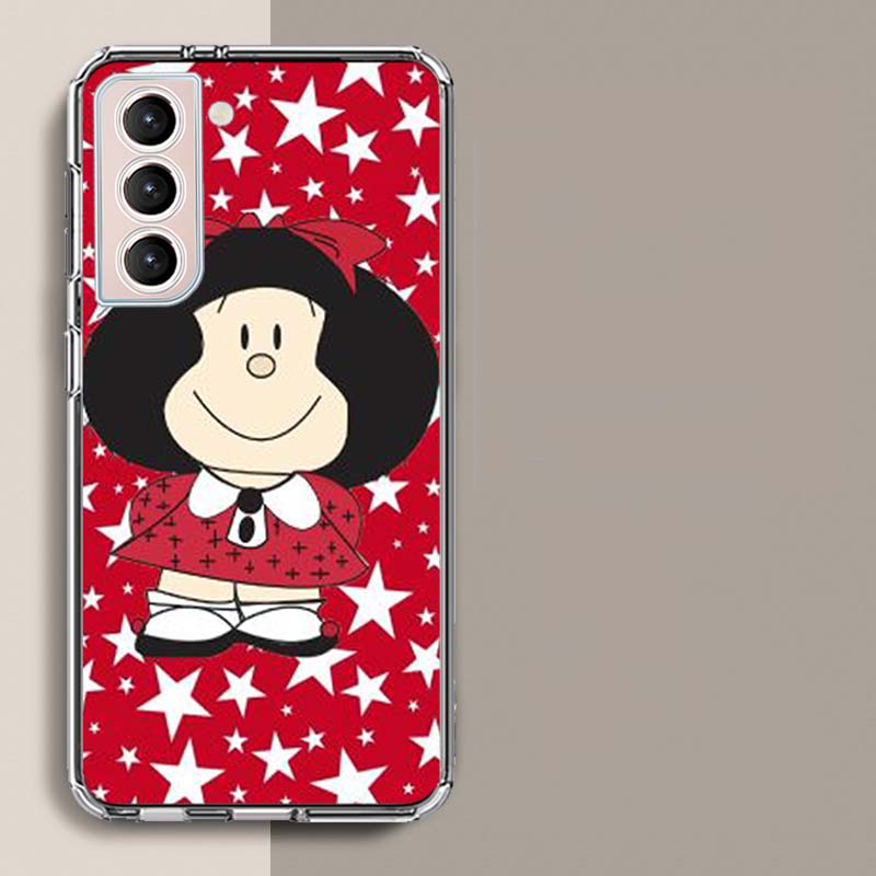 Mafalda Cartoon Phone Case For Samsung S25+ Edge Galaxy S24 FE S23 Ultra Capa Shell S22+ S21 Plus S20 FE Cover Silicone Soft TPU Samsung S23