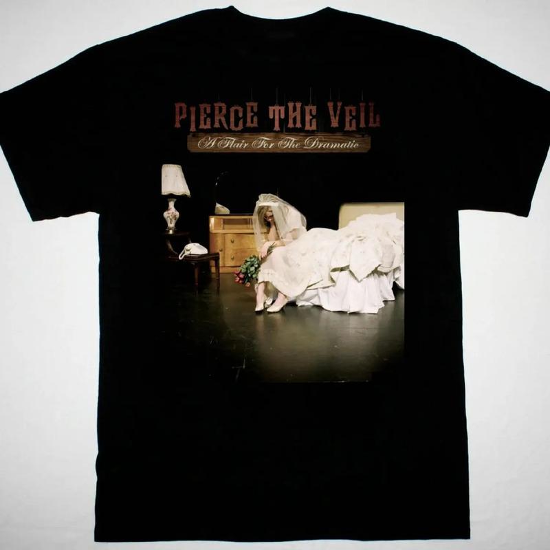 Camiseta Pierce The Veil A Flair For The Dramatic Black Cott S разноцветный