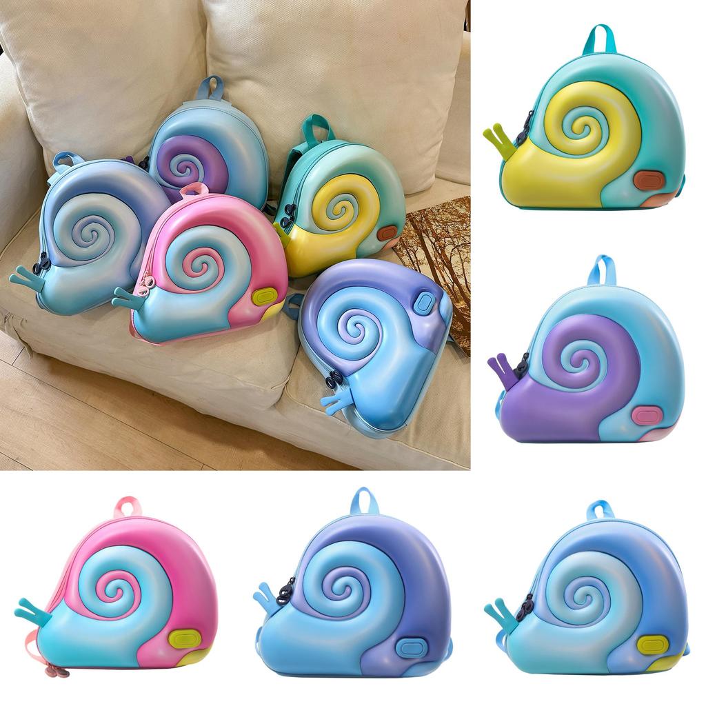 Snail Kids Shape Backpack With Waterproof Canvas And Led Flashing Light Gift