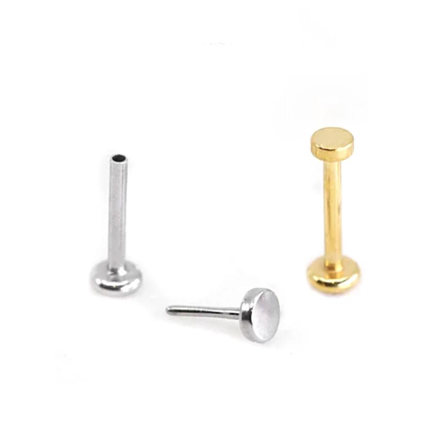Titanstahl Konische Scheiben Langhantel Lippen-, Ohr- und Nasenstecker Piercingschmuck (0.8-1.2mm)