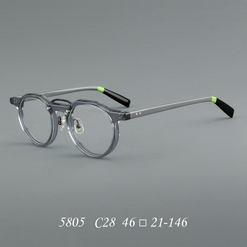 Blaulichtfilter Mann Runde Lesebrille Luxusmarke Designer Kleine Ovale Grüne Brille Ultraleichte Acetatrahmen okulary